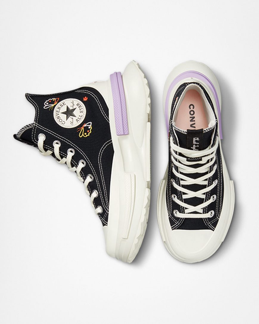 Topanky Na Platforme Converse Run Star Legacy CX Butterfly Wings Vysoke Damske Čierne | SK NWPXQ5